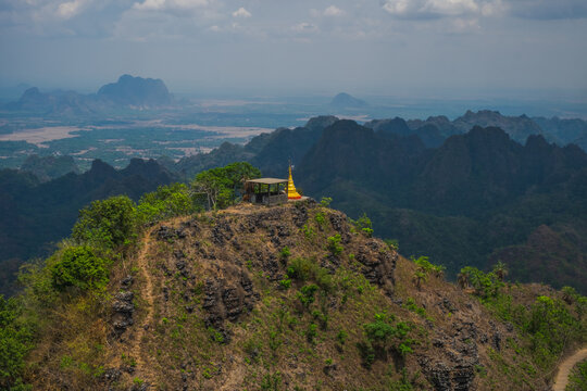 View from the top of Zwekabin mountain