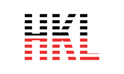 HKL three initial letter iconic line negative space minimal logo design vector template. monogram, abstract, wordmark, business, typography, minimalist, brand, company, flat, modern, unique, simple