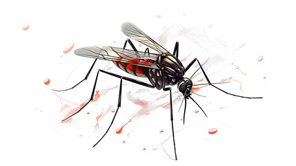 Mosquito Isolated On Transparent Background