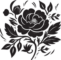 Midnight Garden Dark Floral Vector ArtIntricate Ink Detailed Black Floral Vectors