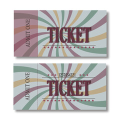 printed ticket to the cinema, theater, circus, performance