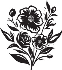 Shadowed Floral Textures Black and White Floral TexturesMonochrome Bloom Crescendo  Floral Vector Bloom Crescendo