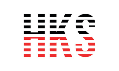 HKS three initial letter iconic line negative space minimal logo design vector template. monogram, abstract, wordmark, business, typography, minimalist, brand, company, flat, modern, unique, simple