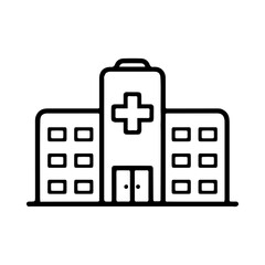 Obraz premium Hospital building, medical icon