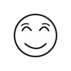 Cute smile outline thin icon, Retouch. GUI, UX design. Outline isolated user interface element for app and web.