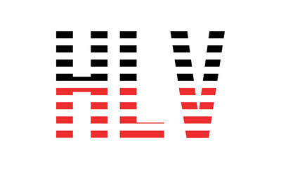 HLV three initial letter iconic line negative space minimal logo design vector template. monogram, abstract, wordmark, business, typography, minimalist, brand, company, flat, modern, unique, simple