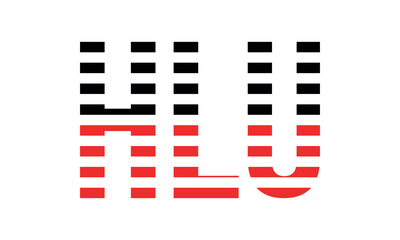 HLU three initial letter iconic line negative space minimal logo design vector template. monogram, abstract, wordmark, business, typography, minimalist, brand, company, flat, modern, unique, simple