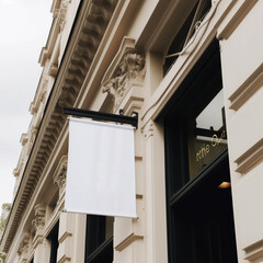 mockup sign logo blank space branding company business graphic design outdoor exterior city