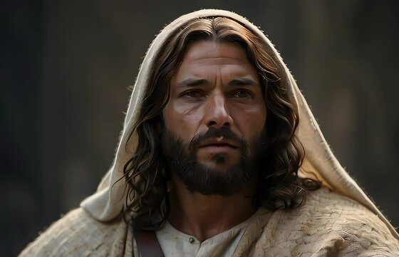 Peaceful Savior: A Profound Portrait of Jesus in Tranquility