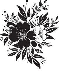 Midnight Floral Gallery  Stylish Black Floral GalleryInked Floral Intricacies Intricate Vector Floral Intricacies