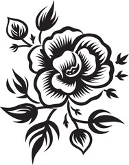 Monochrome Floral Serenity Floral Vector SerenityDarkened Petal Symphony Black Vector Petal Symphony