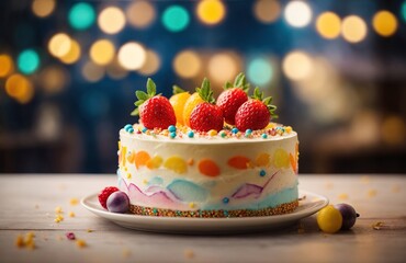 April fool day cake decoration, creating beautfiul scene