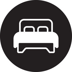 Obraz premium bed glyph icon