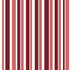 Seamless vector white background fabric pattern stripe balance stripe patterns cute vertical red pastel color tone stripes different size symmetric layout fabric pattern red wallpaper illustration.