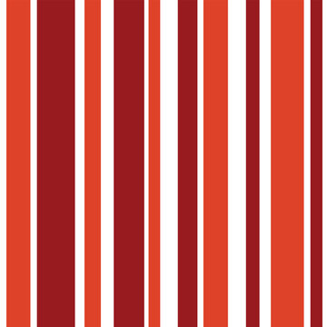 Seamless Vector White Background Fabric Pattern Stripe Balance Stripe Patterns Cute Vertical Red Pastel Color Tone Stripes Different Size Symmetric Layout Fabric Pattern Red Wallpaper Illustration.