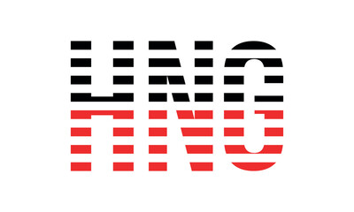 HNG three initial letter iconic line negative space minimal logo design vector template. monogram, abstract, wordmark, business, typography, minimalist, brand, company, flat, modern, unique, simple