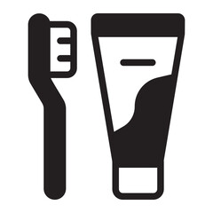 toothbrush glyph icon