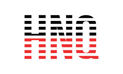 HNQ three initial letter iconic line negative space minimal logo design vector template. monogram, abstract, wordmark, business, typography, minimalist, brand, company, flat, modern, unique, simple