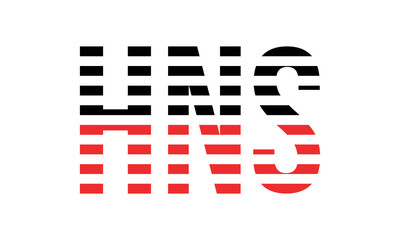 HNS three initial letter iconic line negative space minimal logo design vector template. monogram, abstract, wordmark, business, typography, minimalist, brand, company, flat, modern, unique, simple