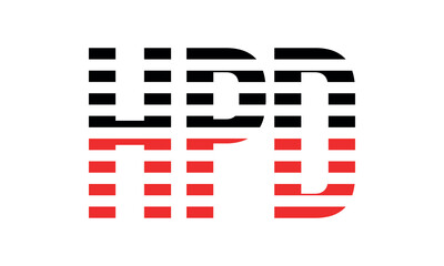 HPD three initial letter iconic line negative space minimal logo design vector template. monogram, abstract, wordmark, business, typography, minimalist, brand, company, flat, modern, unique, simple