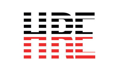 HRE three initial letter iconic line negative space minimal logo design vector template. monogram, abstract, wordmark, business, typography, minimalist, brand, company, flat, modern, unique, simple