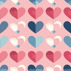 Geometric Seamless Pattern with Heart