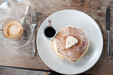 Pancake and coffee breakfast