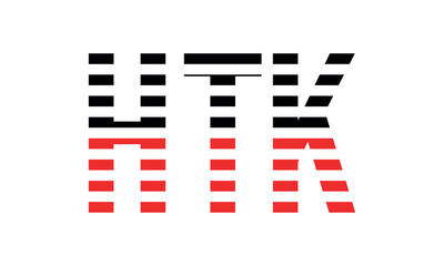 HTK three initial letter iconic line negative space minimal logo design vector template. monogram, abstract, wordmark, business, typography, minimalist, brand, company, flat, modern, unique, simple