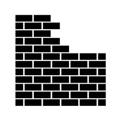 Silhouette of Pile of Bricks