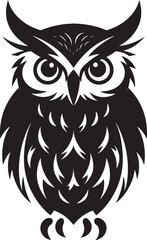Natures Whisperer Black Owl DesignNight Owl Minimalist Black Owl Logo