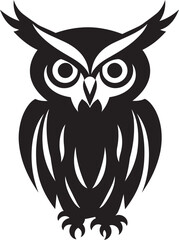 Knowledge and Power Black and White Owl LogoNight Vision Black and Teal Owl Illustration