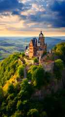 Fototapeta na wymiar The Majestic Ehrenburg Castle: A Testament of Medieval Architecture Amidst Lush Greenery