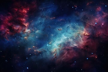 Universe galaxy wallpaper star particle motion on black background, starlight nebula in galaxy at universe Space background, Ai generated