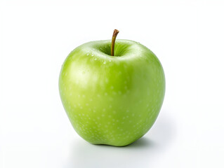 Fresh green apple fruit on white background