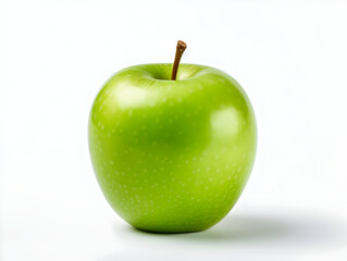 Fresh green apple fruit on white background