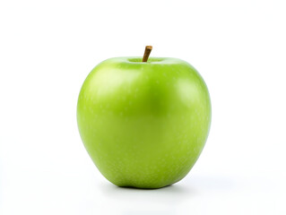 Fresh green apple fruit on white background
