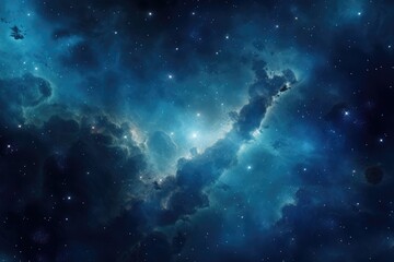 Fototapeta na wymiar Universe galaxy wallpaper star particle motion on black background, starlight nebula in galaxy at universe Space background, Ai generated