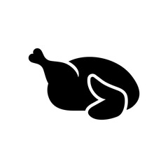 Chicken icon. Food. Meat. Vector icon isolated on white background.