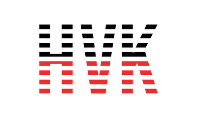 HVK three initial letter iconic line negative space minimal logo design vector template. monogram, abstract, wordmark, business, typography, minimalist, brand, company, flat, modern, unique, simple