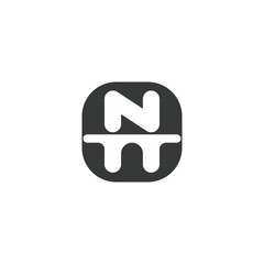Alphabet letters Initials Monogram logo NW WN