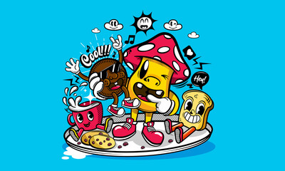 WALLPAPER FUNGUS COOKIE CARTOON FUNNY