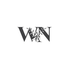 Alphabet Initials logo NW, WN, N and W