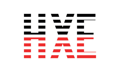 HXE three initial letter iconic line negative space minimal logo design vector template. monogram, abstract, wordmark, business, typography, minimalist, brand, company, flat, modern, unique, simple