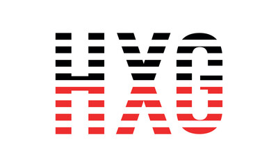 HXG three initial letter iconic line negative space minimal logo design vector template. monogram, abstract, wordmark, business, typography, minimalist, brand, company, flat, modern, unique, simple