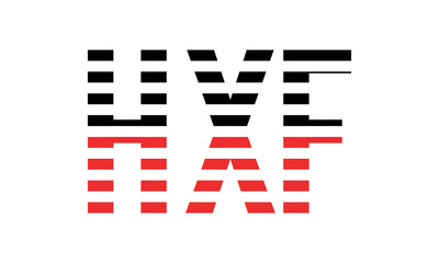 HXF three initial letter iconic line negative space minimal logo design vector template. monogram, abstract, wordmark, business, typography, minimalist, brand, company, flat, modern, unique, simple