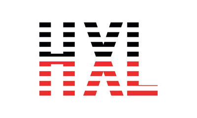 HXL three initial letter iconic line negative space minimal logo design vector template. monogram, abstract, wordmark, business, typography, minimalist, brand, company, flat, modern, unique, simple