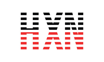 HXN three initial letter iconic line negative space minimal logo design vector template. monogram, abstract, wordmark, business, typography, minimalist, brand, company, flat, modern, unique, simple