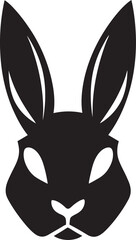 Stylish Simplicity Vector Rabbit DrawingNoir Nuance Black Rabbit Vector Artwork