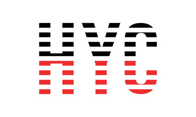 HYC three initial letter iconic line negative space minimal logo design vector template. monogram, abstract, wordmark, business, typography, minimalist, brand, company, flat, modern, unique, simple