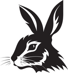 Ethereal Elegance Shadowed Rabbit IllustrationGlossy Intricacy Noir Bunny Vector